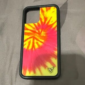 Wildflower Iphone 12 mini Tie-Dye Phone Case - Pink and Yellow